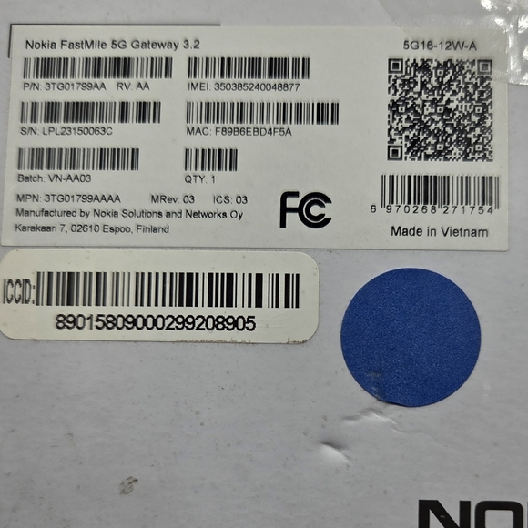 Nokia FastMile 5G Gateway 3.2 Wireless Broadband Router EUC - Picture 5 of 9